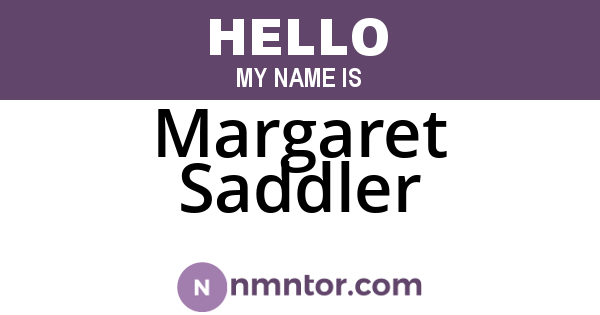 Margaret Saddler