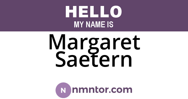 Margaret Saetern