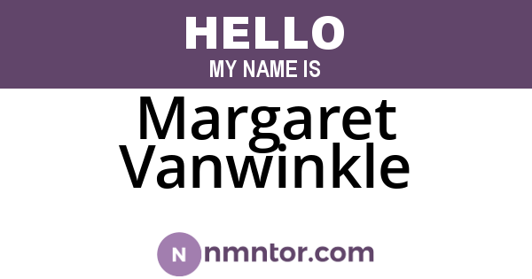 Margaret Vanwinkle