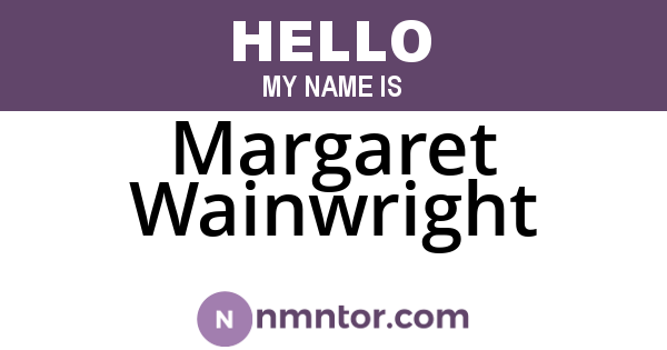 Margaret Wainwright