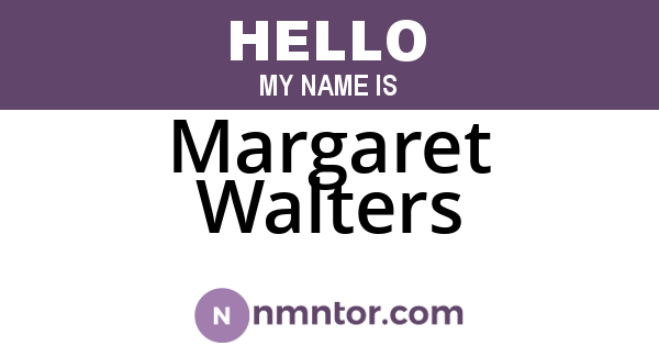 Margaret Walters