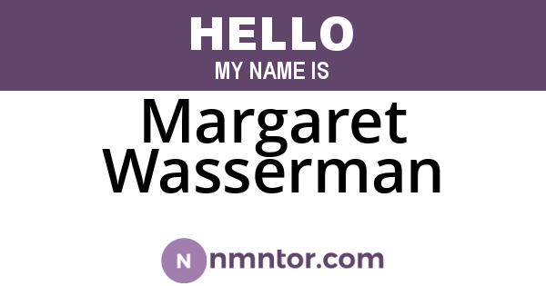 Margaret Wasserman