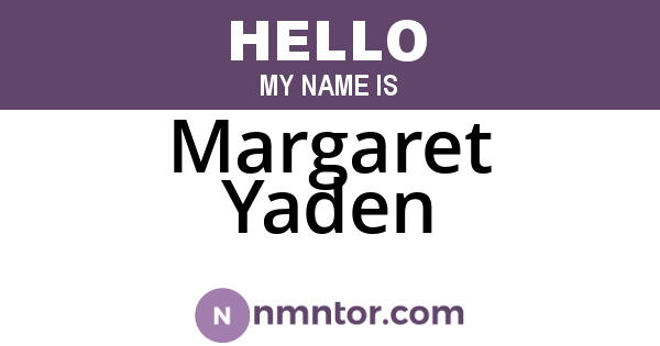 Margaret Yaden