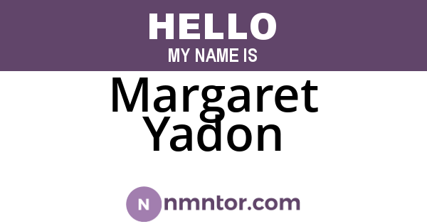 Margaret Yadon