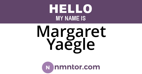 Margaret Yaegle