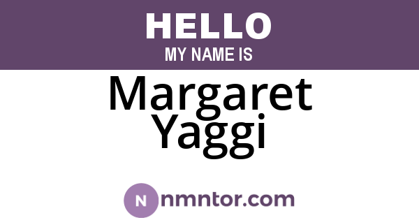 Margaret Yaggi
