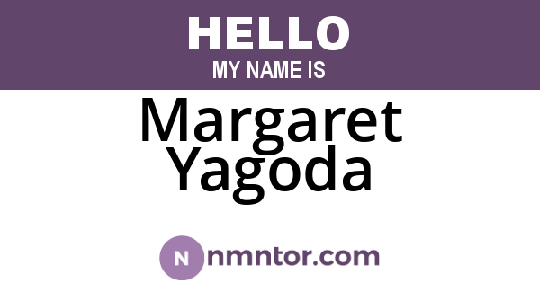 Margaret Yagoda
