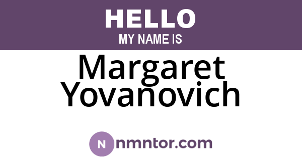 Margaret Yovanovich
