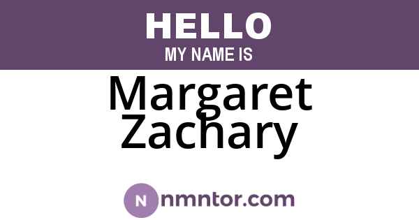 Margaret Zachary