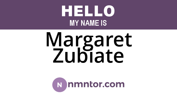 Margaret Zubiate