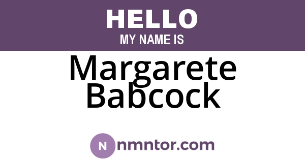 Margarete Babcock