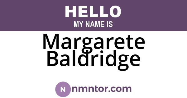 Margarete Baldridge
