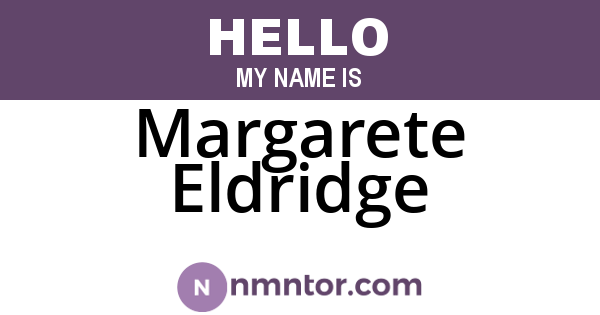 Margarete Eldridge
