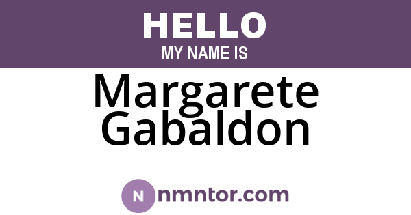 Margarete Gabaldon