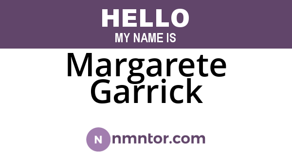 Margarete Garrick