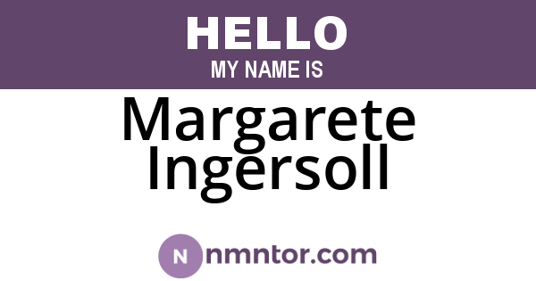 Margarete Ingersoll