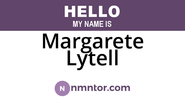 Margarete Lytell