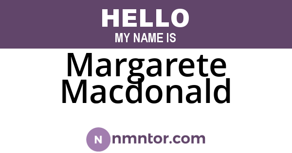 Margarete Macdonald