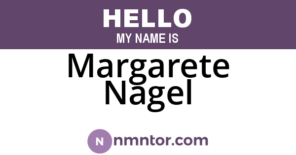 Margarete Nagel