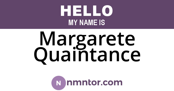 Margarete Quaintance
