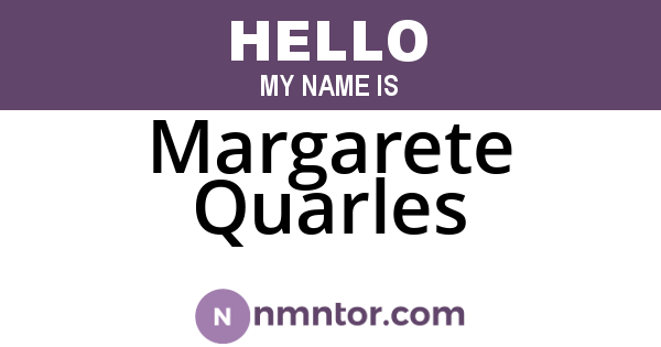 Margarete Quarles