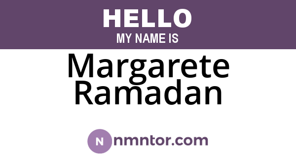 Margarete Ramadan