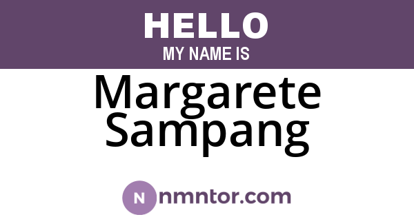Margarete Sampang