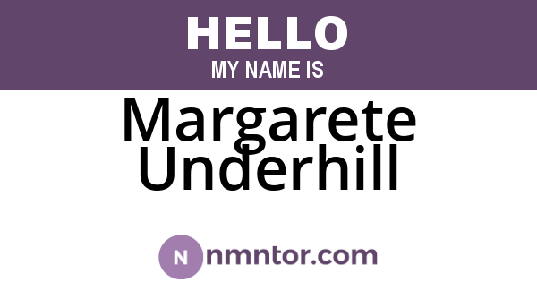 Margarete Underhill