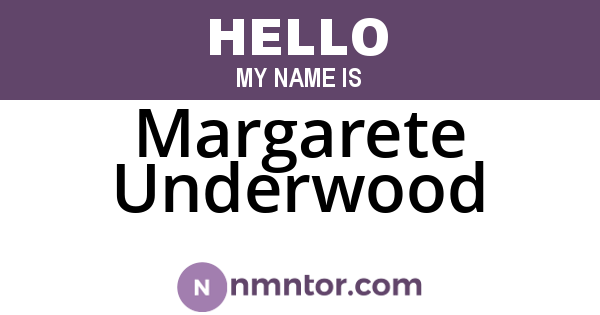 Margarete Underwood