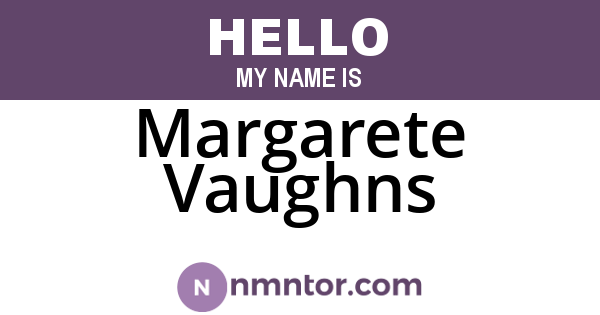 Margarete Vaughns