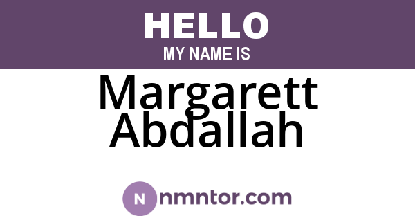 Margarett Abdallah