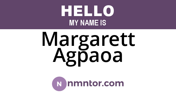 Margarett Agpaoa
