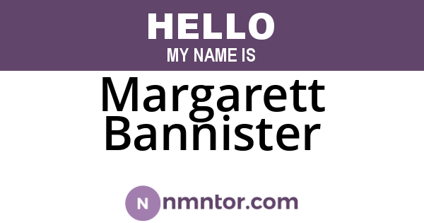 Margarett Bannister