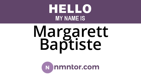 Margarett Baptiste