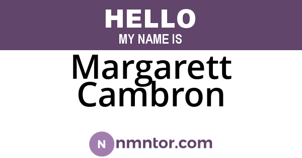 Margarett Cambron