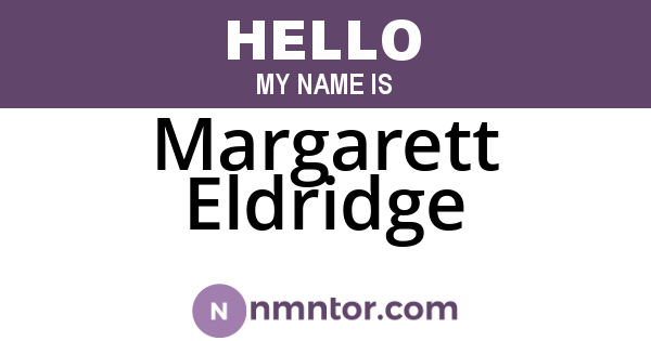 Margarett Eldridge