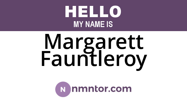 Margarett Fauntleroy