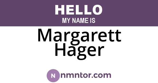 Margarett Hager