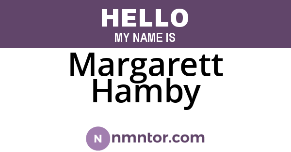 Margarett Hamby