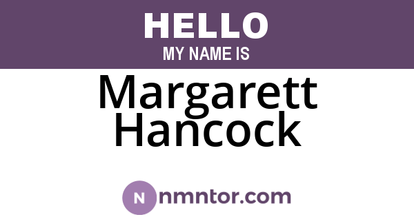 Margarett Hancock