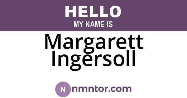 Margarett Ingersoll