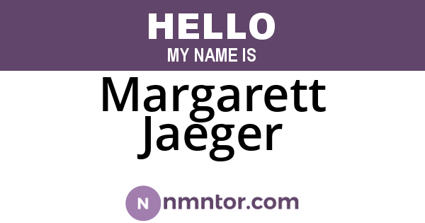 Margarett Jaeger