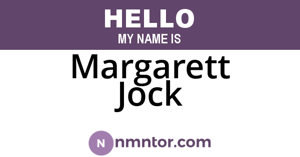 Margarett Jock
