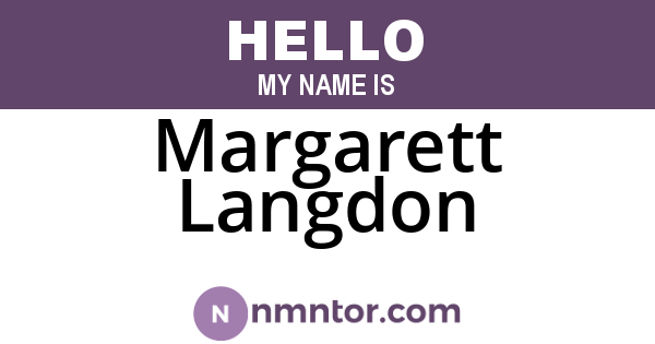 Margarett Langdon