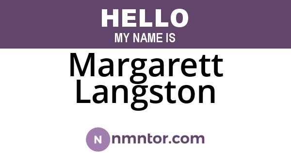 Margarett Langston