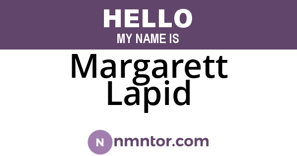 Margarett Lapid