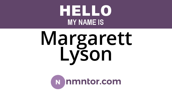 Margarett Lyson
