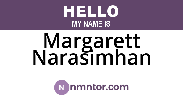 Margarett Narasimhan