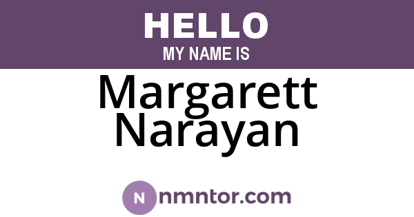 Margarett Narayan