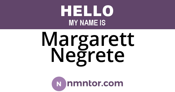 Margarett Negrete